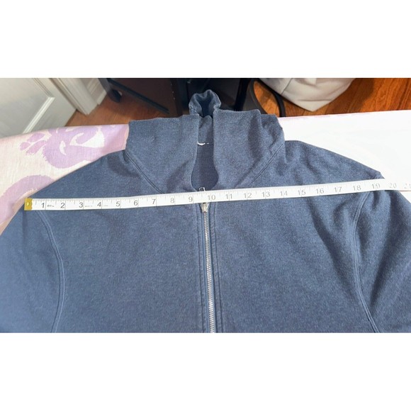 $128 Lululemon Mens Full Zip Up Hoodie Jacket Sz M Hooded Navy Blue Heather - Picture 10 of 14